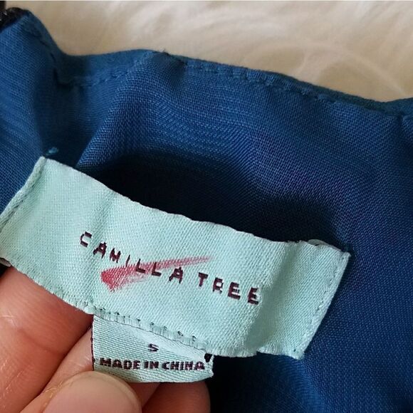 CAMILLA TREE Blue Black Lace Sleeveless Dress - Picture 5 of 5